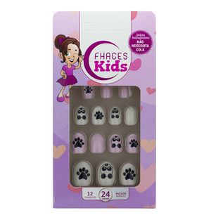 Unhas Postiças Fhaces Infantil Pink Star