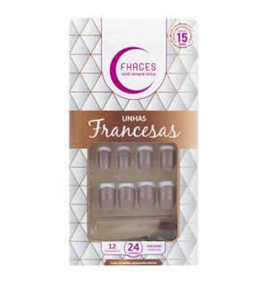 Unhas Postiças Fhaces Encanto Francesa Nude