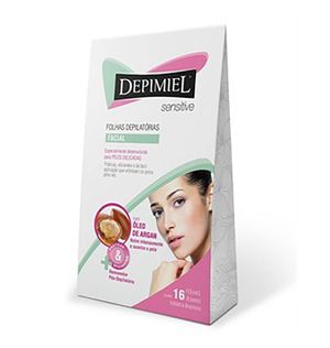 Folhas Prontas Depimiel Depilação Facial Sensitive 16 Unidades