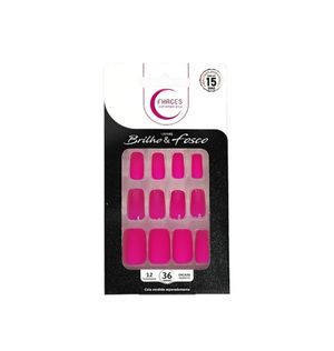 Unhas Postiças Fhaces Brilho E Fosco Hot Pink