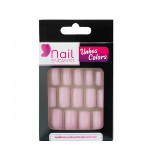 Unhas Postiças Fhaces Encanto Colors Longa Rosa