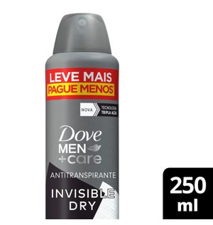 Desodorante Antitranspirante Aerosol Dove Men+Care Invisible Dry 250 ml