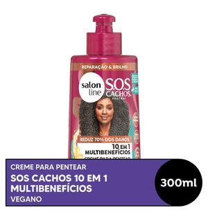 Creme para Pentear Salon Line SOS Cachos + Poderosos Cacheados e Crespos 300ml