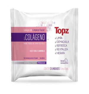 Lenco Para Limpeza Topz 25un Colageno