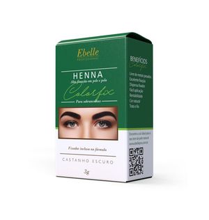 Henna Ebelle 3g P/sobrancelha Castanho Esc