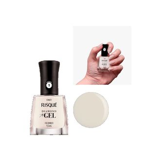 Esmalte Risqué Diamond Gel Chá Branco Natural
