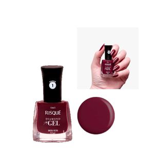 Esmalte Risqué Diamond Gel Amora Negra