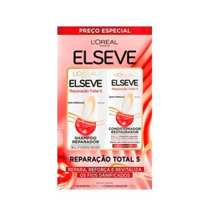 Kit Elseve Reparação Total 5 Shampoo 375ml + Condicionador 175ml