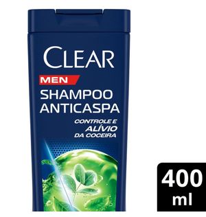 Shampoo Anticaspa Clear Men Controle e Alívio da Coceira 400ml