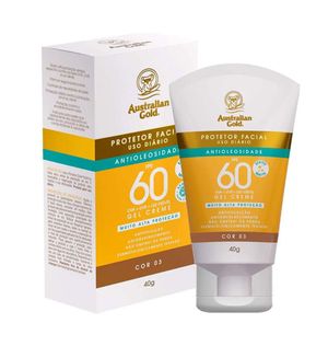 Protetor Solar Facial Australian Gold FPS 60 Cor 3 40g