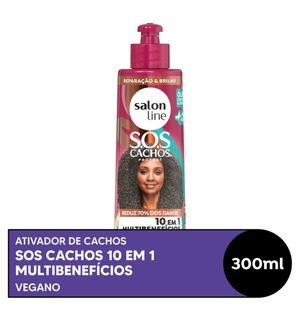 Ativador de Cachos Salon Line SOS Cachos 10 em 1 Multibenefícios 300ml