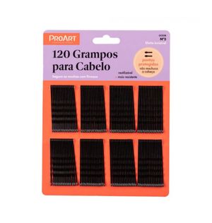 Grampo Proart P/cabelo 120 Un.n5 Preto