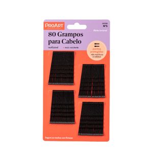 Grampo Proart P/cabelo 80 Un.n5 Preto