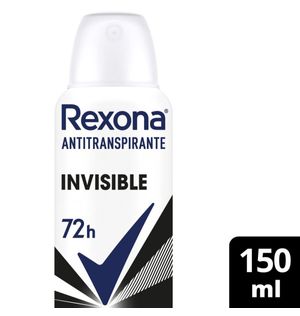 Desodorante Antitranspirante Aerosol Feminino Rexona Invisible 72 horas 150ml