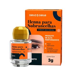 Henna para Sobrancelha Della & Delle Preto 3g