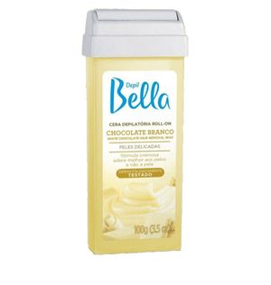 Cera Depilatória Depil Bella Roll-on Chocolate Branco 100g