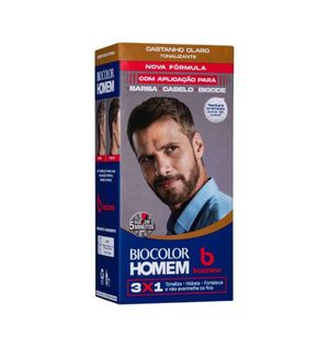 Tonalizante de Cabelo Masculino Biocolor Homem Bozzano Castanho Claro