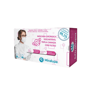 Masc Fac Miralupa C/50 Descartavel Rosa