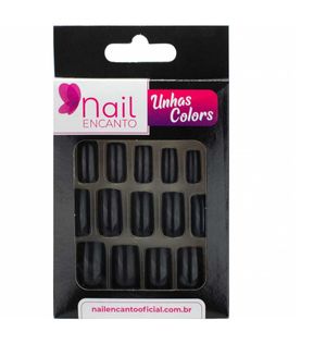 Unhas Postiças Fhaces Encanto Long.preta 520