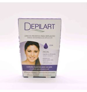 Folhas Prontas Depilart Pr C/10 Rosto Uva