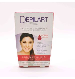 Folhas Prontas Depilart Pr C/10 Rosto Goiaba