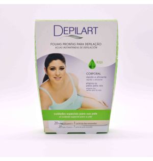 Folhas Prontas Depilart Pr C/10 Pernas Kiwi