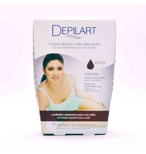 Folhas Prontas Depilart Pr C/10 Pernas Coco