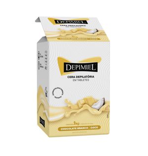 Cera Depilatoria Depimiel 1kg Tablet Choc.branco E Coco