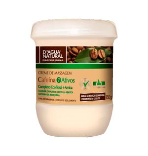 Creme de Massagem D'agua Natural Cafeína 650g