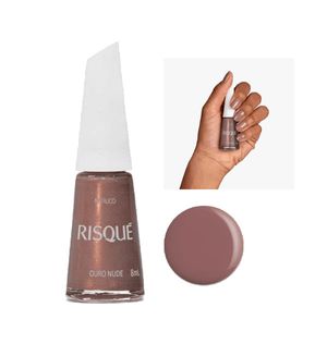 Esmalte Risqué Metálico Ouro Bege