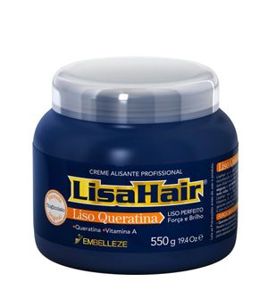 Creme Alisamento LisaHair Profissional Liso Queratina 550gr