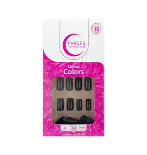Unhas Fhaces Colors Universo Black 24 unidades (U3085)