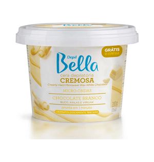 Cera Depilatória Depil Bella Microondas Cremosa Chocolate Branco 200g