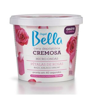 Cera Depil Bella Cremosa para Microondas Pétalas de Rosas 100g