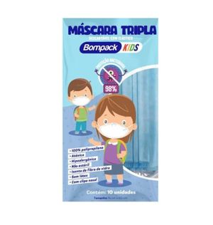 Mascara Protetora Bompack Tripla Kids C/10un C/estamp
