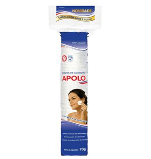 Algodão Apolo Discos com Ziplock 70g