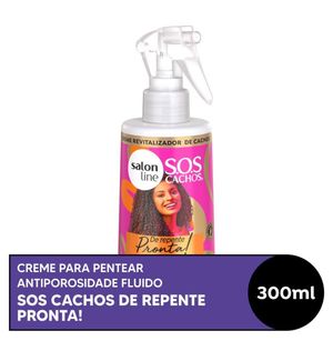 Creme para Pentear SOS Cachos De Repente Pronta! Fluido Salon Line 300ml