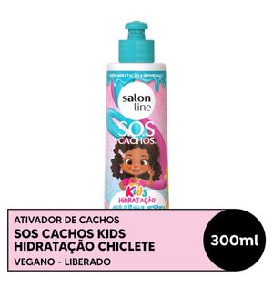 Ativador de Cachos Salon Line Chiclete SOS Cachos Kids Hidratação 300ml