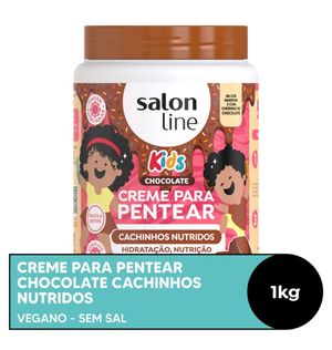 Creme para Pentear Cachinhos Nutridos Kids Chocolate Salon Line  1kg