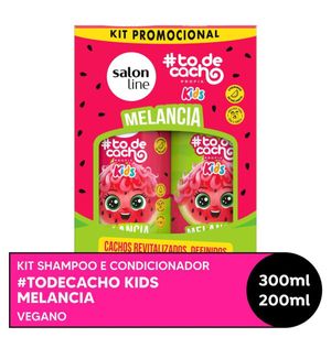 Kit Shampoo 300ml e Condicionador 200ml #todecacho Kids Melancia Salon line