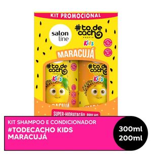 Kit Shampoo 300ml e Condicionador 200ml #todecacho Kids Maracujá Salon Line
