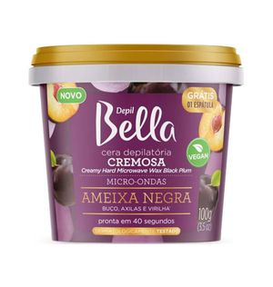 Cera Cremosa Depilbella para Micro-ondas Ameixa Negra 100g