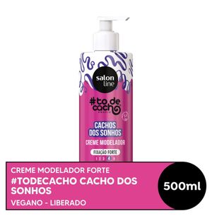 Creme Modelador #todecacho Cacho dos Sonhos Fixação Forte Salon Line 500ml