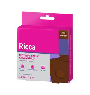 Adesivo Ricca para Mamilos Reutilizável Marrom