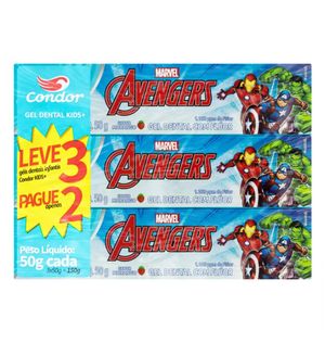 Gel Dental Condor 50g C/fluor Avengers Lv3 Pg2