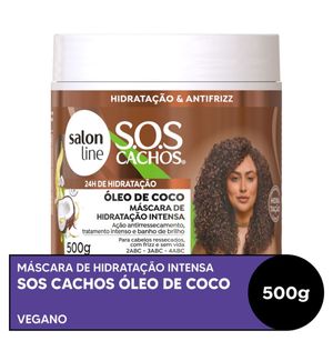 Máscara Capilar Salon Line hidratação SOS Cachos Coco Tratamento Profundo 500g
