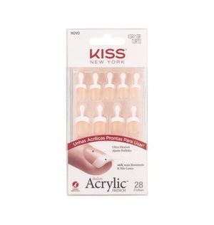 Unhas Postiças Kiss Ny Acrylic French Power