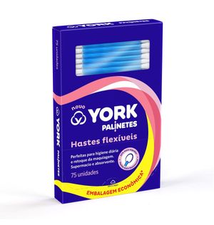 Hastes Flexíveis York Embalagem Econômica 75 unidades