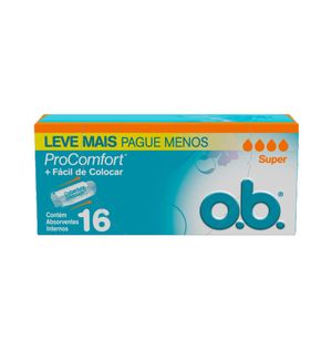 Absorvente Interno O.B ProComfort Super 16 Unidades