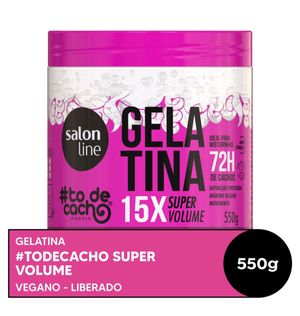Gelatina #todecacho Super Volume Salon Line 550g